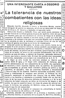 Testimonio de la Brigada 72.ª republicana en Masegoso. Periódico «La Libertad» (28/03/1937)