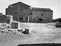 Masegoso en ruinas, tras la Guerra Civil. Fotografía de Antonio Faura