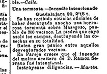La catastrófica tormenta del 19 de junio de 1893 en Masegoso