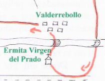 Esquema de la ruta Masegoso-Peña del Castillo-Las Morras-Barriopedro-Valderrebollo-Masegoso