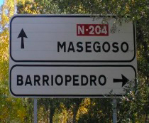 Hacia Masegoso, por la carretera de Brihuega