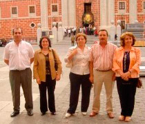 Representantes de Masegoso en el Centro Cultural Conde Duque (Madrid)